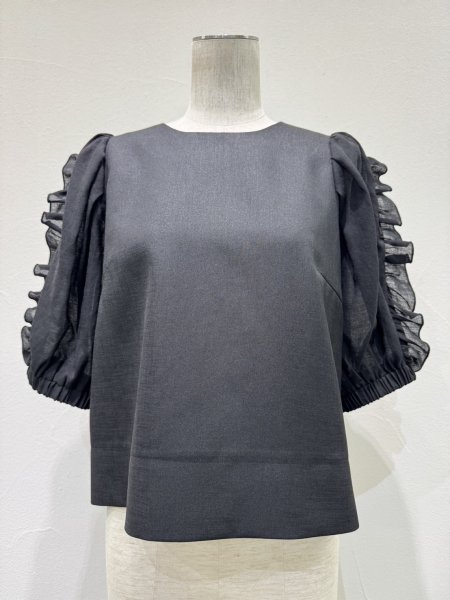 画像7: ●期間限定/ご予約10倍ポイント●【1/23 CYAN TOKYO】フリルスリーブブラウス（予約/4-5） (7)