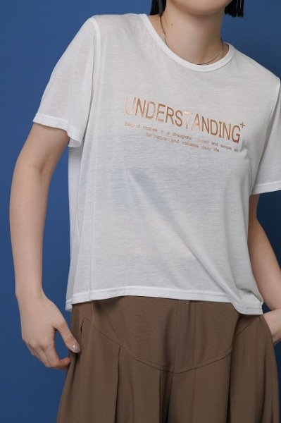 画像2: ●期間限定/ご予約10倍ポイント●【1/23 CYAN TOKYO】シアー天竺フレアＴ（予約/5-6） (2)