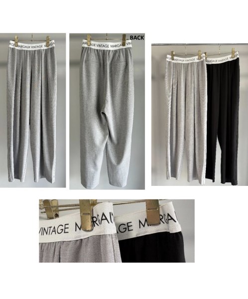 画像1: ●期間限定/ご予約5倍ポイント●【1/24 Margaux vintage】ウエストロゴタックパンツ（予約/4-5） (1)