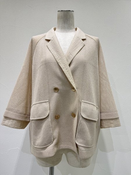 画像4: ●期間限定/ご予約10倍ポイント●【1/23 CYAN TOKYO】ニットライクメッシュWジャケット（予約/4-5） (4)