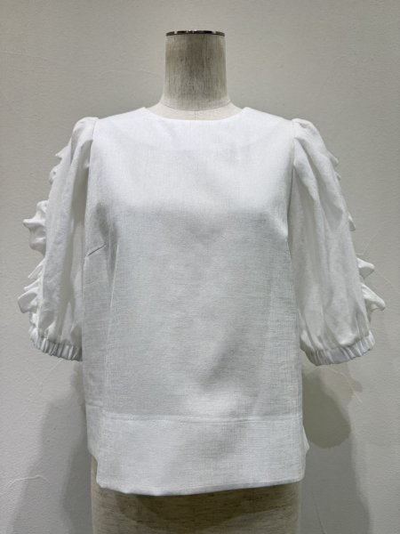 画像8: ●期間限定/ご予約10倍ポイント●【1/23 CYAN TOKYO】フリルスリーブブラウス（予約/4-5） (8)