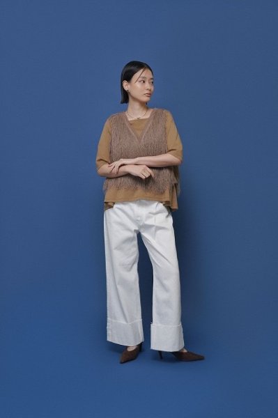 画像1: ●期間限定/ご予約10倍ポイント●【1/23 CYAN TOKYO】ロールアップストレートデニム（予約/4-5） (1)