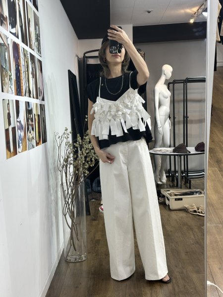 画像4: ●期間限定/ご予約10倍ポイント●【1/26 PRIORITY】ヘムボリュームワイドデニム（予約/5） (4)