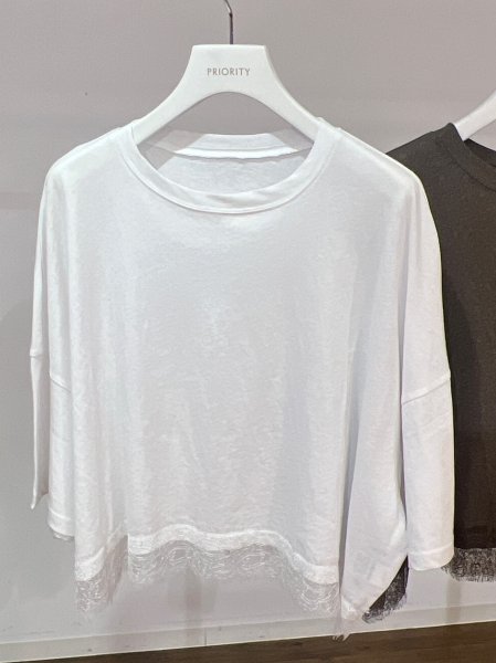 画像5: ●期間限定/ご予約10倍ポイント●【1/26 PRIORITY】レースヘムＴ（予約/6-7） (5)