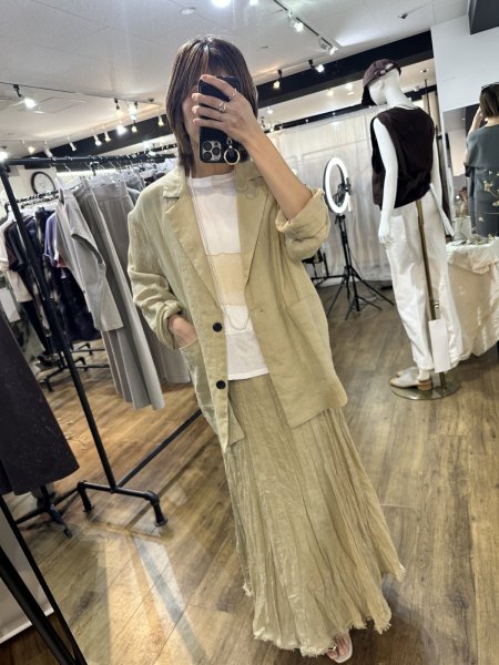 画像5: ●期間限定/ご予約5倍ポイント●【1/26 PRIORITY】リネンマキシスカート（予約/4-5） (5)