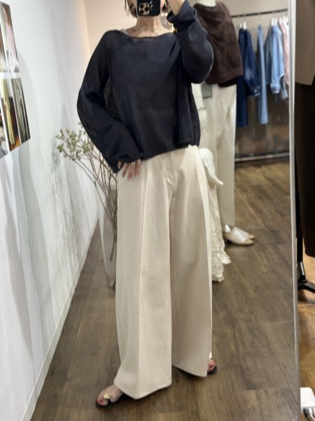 画像7: ●期間限定/ご予約10倍ポイント●【1/24 PRIORITY】ボートネックシアーニット（予約/5） (7)