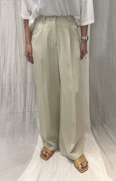 画像1: ●期間限定/ご予約5倍ポイント●【1/26 PRIORITY】リネンブレンドパンツ（予約/4-5） (1)