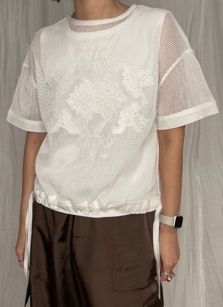 画像5: ●期間限定/ご予約5倍ポイント●【1/26 PRIORITY】アイレットレースメッシュT（予約/4-5） (5)