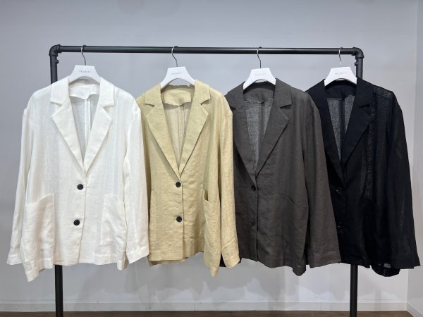 画像2: ●期間限定/ご予約5倍ポイント●【1/26 PRIORITY】リネンジャケット（予約/4-5） (2)