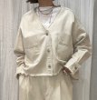 画像2: ●期間限定/ご予約10倍ポイント●【1/26 PRIORITY】デニムノーカラークロップドシャツ（予約/6-7） (2)