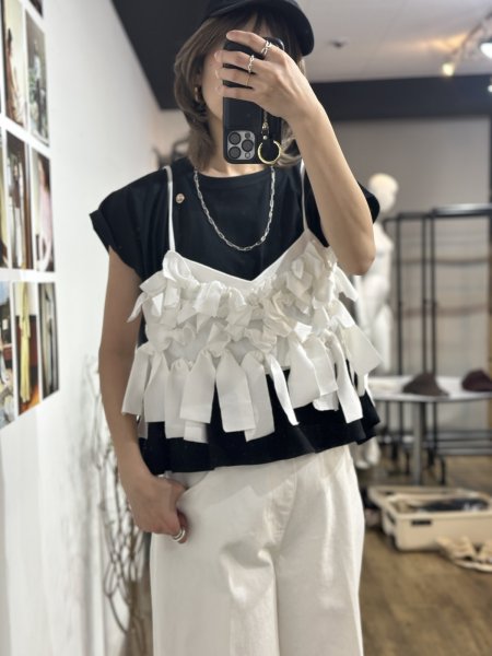 画像7: ●期間限定/ご予約5倍ポイント●【1/26 PRIORITY】フリルリボンキャミソール（予約/4-5） (7)