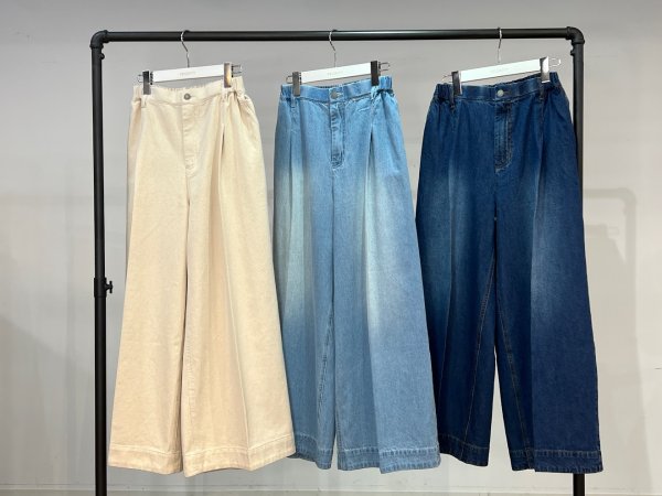 画像2: ●期間限定/ご予約10倍ポイント●【1/26 PRIORITY】デニムワイドパンツ（予約/6-7） (2)