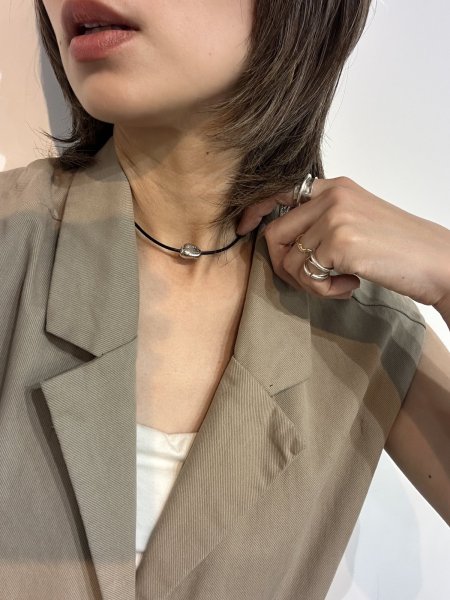 画像1: ●期間限定/ご予約5倍ポイント●【1/24 PRIORITY】レザーストラップチョーカー（予約/4-5） (1)