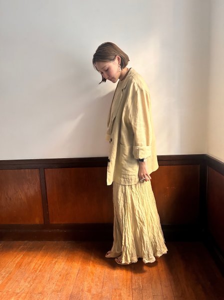 画像5: ●期間限定/ご予約5倍ポイント●【1/26 PRIORITY】リネンジャケット（予約/4-5） (5)