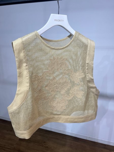 画像8: ●期間限定/ご予約5倍ポイント●【1/26 PRIORITY】アイレットレースメッシュタンク（予約/4-5） (8)