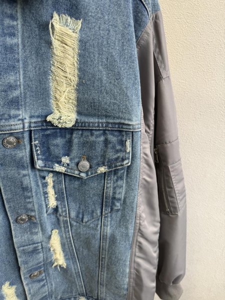 画像2: ●2/1までの期間限定販売●【1/30 LIVEアイテム】●ドッキングデザインデニムジャケット（メーカー確認後確保） (2)