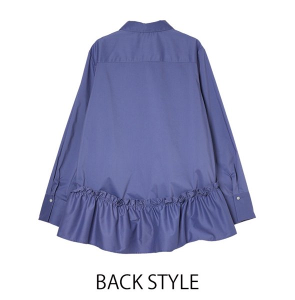 画像4: ●2/1までの期間限定販売●ご予約5倍ポイント【1/30 LIVEアイテム】●裾アレンジペプラムフレアシャツ（予約/4-5） (4)