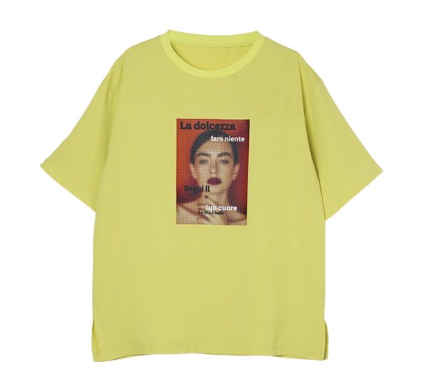 画像2: ●2/1までの期間限定販売●ご予約5倍ポイント【1/30 LIVEアイテム】●LADY プリントブラウスＴ（予約/3） (2)