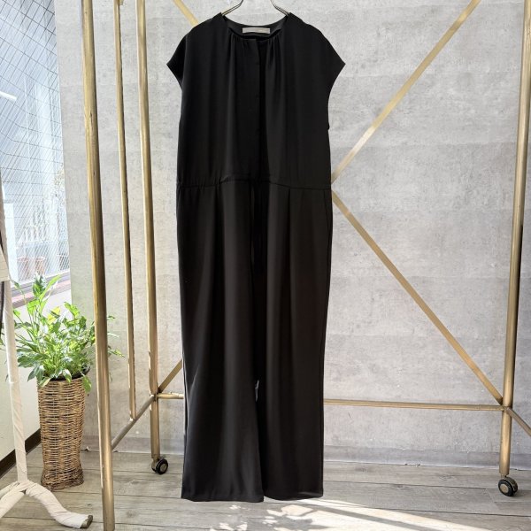 画像4: ●生産枠限り●期間限定●ご予約5倍ポイント【2/2 LIVEアイテム】●フレンチスリーブオールインワン　ブラック（予約/4-5） (4)