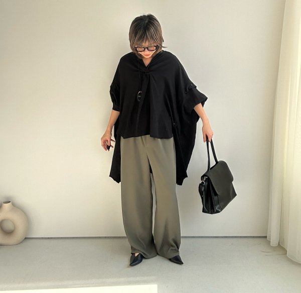 画像6: ●1日だけの超超短期販売！●ご予約5倍ポイント【2/4 LIVEアイテム】●ジョーゼットギャザーパンツ（予約/4-5） (6)