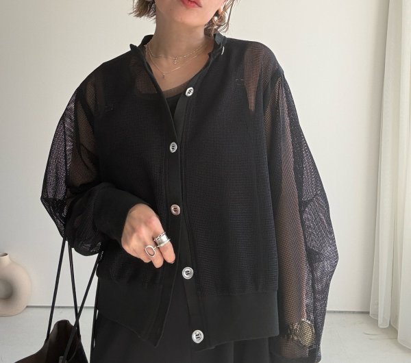 画像1: ●1日だけの超超短期販売！●ご予約5倍ポイント【2/4 LIVEアイテム】●メッシュカーディガン（予約/4-5） (1)