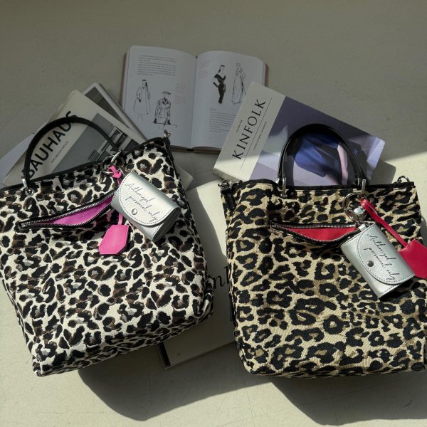 画像22: ●期間限定ご予約●15日までご予約10倍ポイント対象●オリジナル別注配色リバーシブルレオパードバッグ（予約/8月） (22)