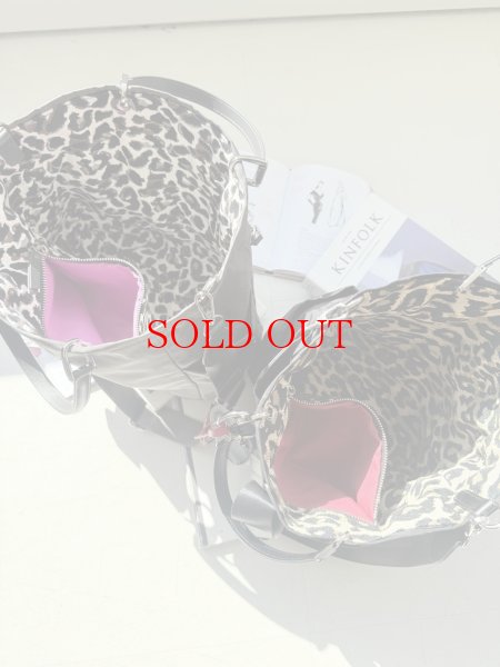 画像14: ●期間限定ご予約●ご予約5倍ポイント対象●オリジナル別注配色リバーシブルレオパードバッグ（予約/8月） 加算ポイント:850ポイント  (14)