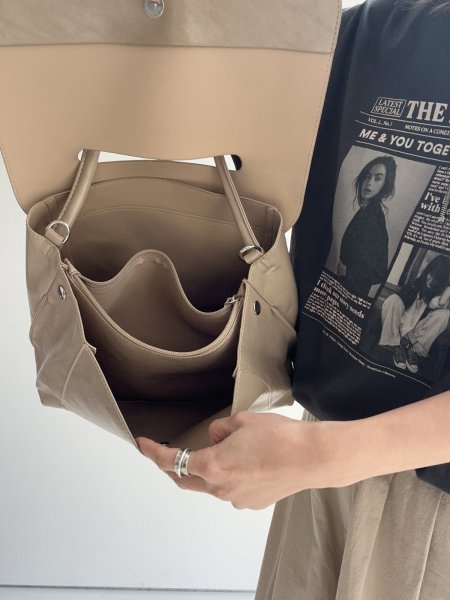 画像4: ●ご予約5倍ポイント対象【2/13 LIVE】フラップデザインバッグ（予約/4月） (4)