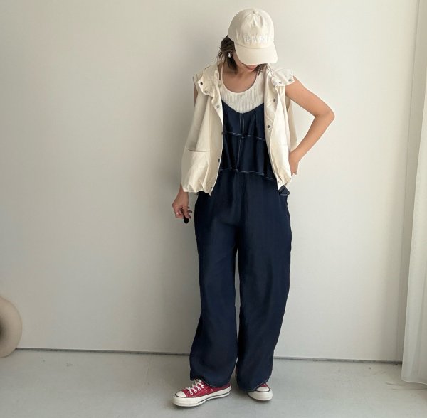 画像8: ●数量限定/メーカー在庫限り●【2/14LIVE】テンセルデニムフリルオールインワン (8)