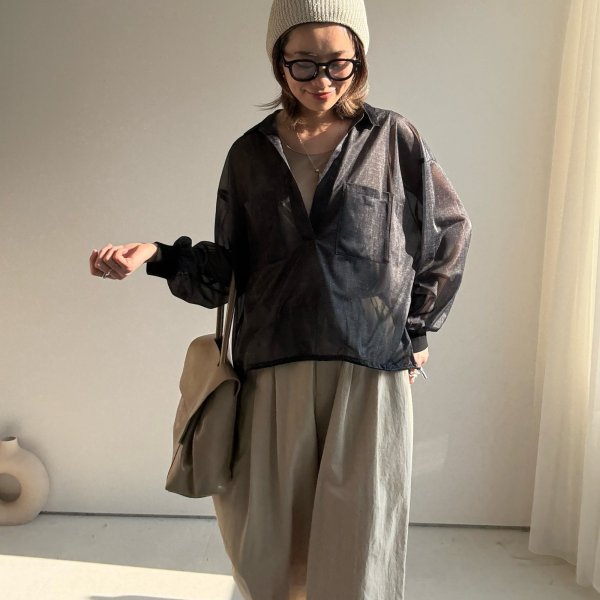 画像6: ●数量限定/メーカー在庫限り●【2/14LIVE】シアーデニム前後差スキッパーシャツ (6)