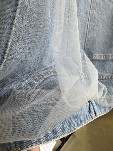 画像8: ●ご予約5倍ポイント対象【2/16 LIVE】チュールレイヤードデニムベスト（予約/4月） (8)