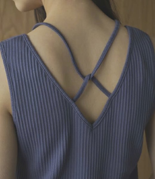 画像5: ●メーカー在庫限り●SさんからLLさんまで愛用【2/4LIVEご紹介アイテム】●バックデザインリブタンク（メーカー確認後確保） (5)