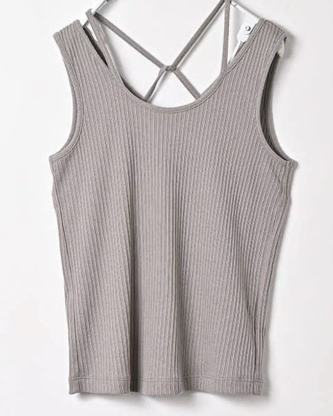 画像4: ●メーカー在庫限り●SさんからLLさんまで愛用【2/4LIVEご紹介アイテム】●バックデザインリブタンク（メーカー確認後確保） (4)