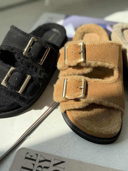 画像3: ●ご予約10倍ポイント対象●【2/27 ご紹介アイテム】Wベルトファーサンダル（予約/6-7月） (3)