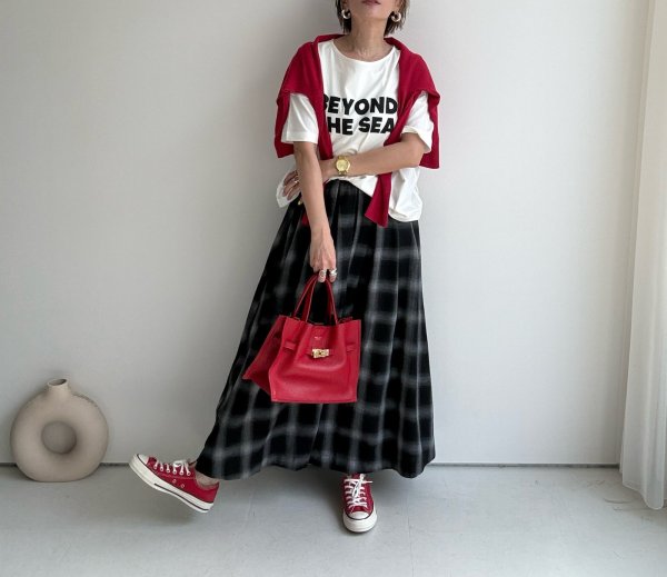 画像9: ●ご予約5倍ポイント対象●生産枠限り●【3/7 LIVEアイテム】●タックデザインチェックスカート（メーカー確認後確保）（予約/6月） (9)