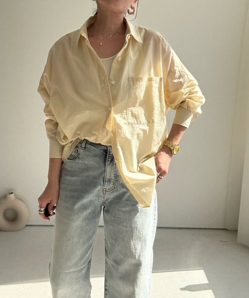 画像3: ●身幅ゆったり【3/9 LIVEアイテム】●スプリングカラーシアーシャツ (3)