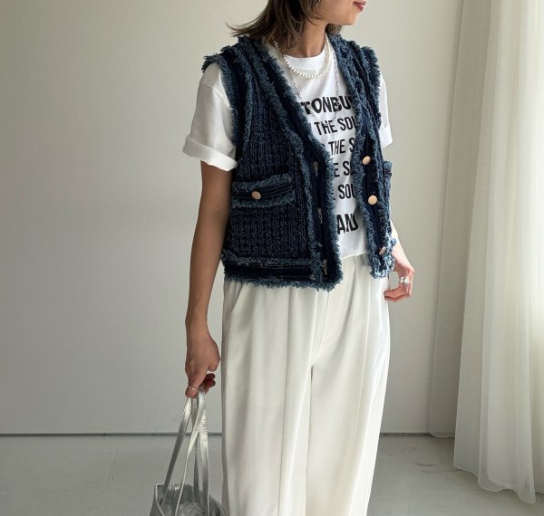 画像5: ●身長問わずおすすめ◎【3/9 LIVEアイテム】●フリンジデニムベスト（メーカー確認後確保） (5)