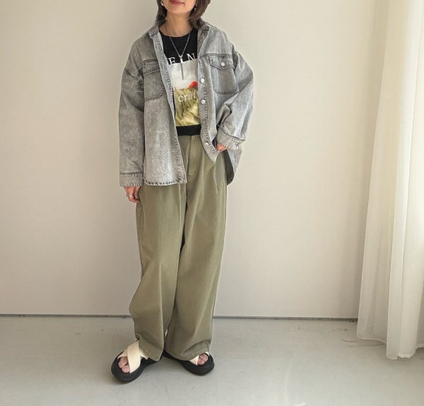 画像4: ●即完売！リクエストにお応えして！奇跡の再生産決定 !！●期間限定ご予約10倍ポイント●【3/11 LIVEアイテム】●デニムシャツライクジャケット（グレー）（予約/7月） (4)