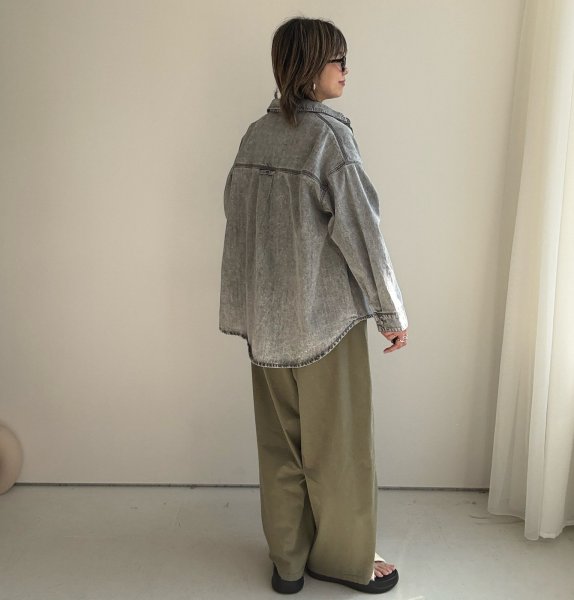 画像5: ●即完売！リクエストにお応えして！奇跡の再生産決定 !！●期間限定ご予約10倍ポイント●【3/11 LIVEアイテム】●デニムシャツライクジャケット（グレー）（予約/7月） (5)