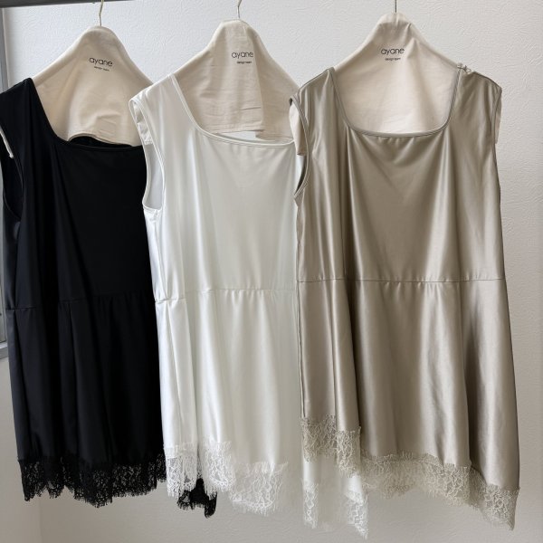 画像1: ●ご予約5 倍ポイント対象●【3/13 ayane LIVEアイテム】●裾レースアシンメトリーフレアタンク（予約/6月） (1)