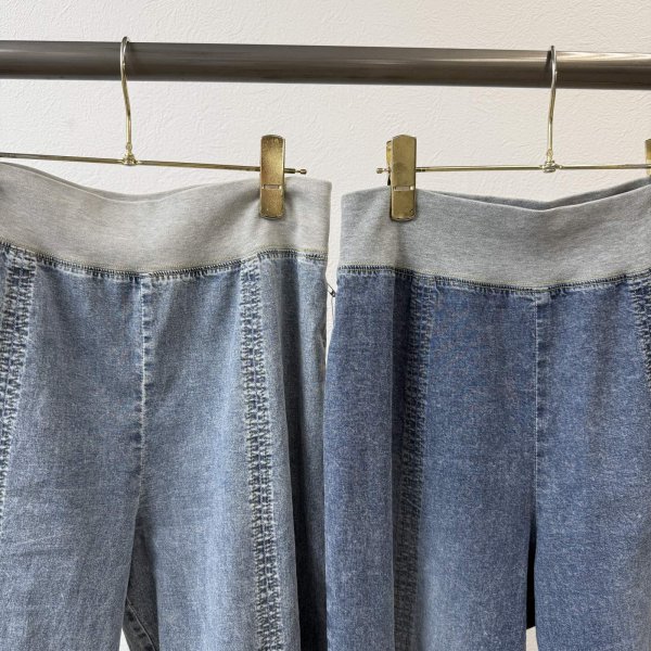 画像2: ●ご予約5倍ポイント対象●【3/13 ayane LIVEアイテム】●ストレッチダンガリーレギパン（予約/5-6月） (2)