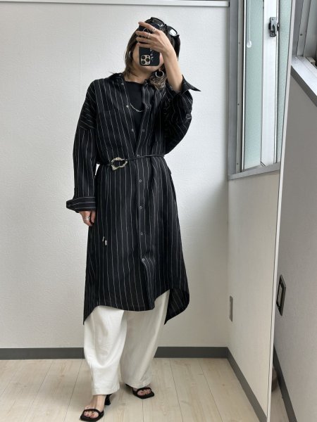 画像5: ●ご予約5倍ポイント対象●【3/13 ayane LIVEアイテム】●ピンストライプロングシャツ（予約/5-6月） (5)