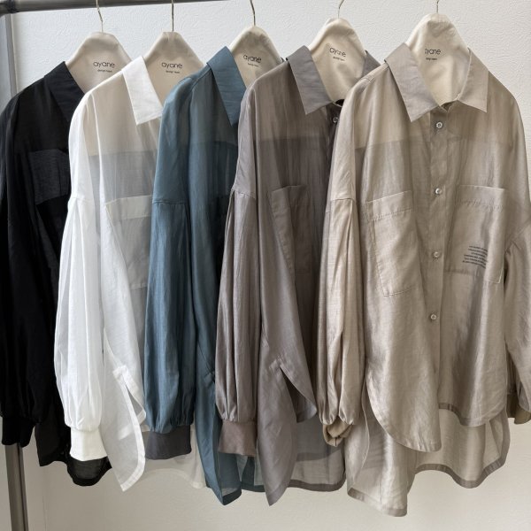 画像1: ●ご予約5倍ポイント対象●【3/13ayane LIVEアイテム】●シアーオーバーミニロゴシャツ（予約/6月） (1)