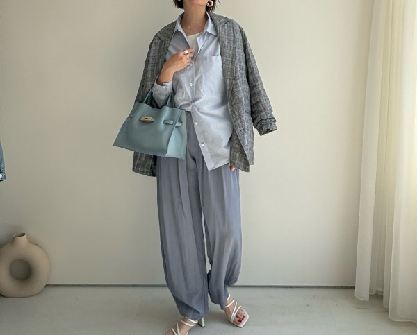 画像4: ●高身長サイズが登場!!●生産枠限り【3/16 LIVEアイテム】●さらさら春夏タックボリュームパンツ（予約） (4)