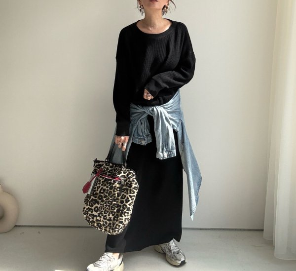 画像9: ●大人のこなれ感が素敵●セットアップ可能【3/20 LIVEアイテム】●サーマルロングスカート (9)