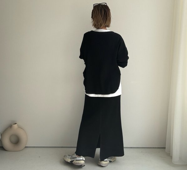 画像2: ●大人のこなれ感が素敵●セットアップ可能【3/20 LIVEアイテム】●サーマルロングスカート (2)