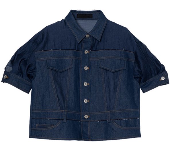 画像2: ●期間限定ご予約5倍ポイント●【3/25LIVEアイテム】デニム×シアードッキングジャケット（予約/5月） (2)