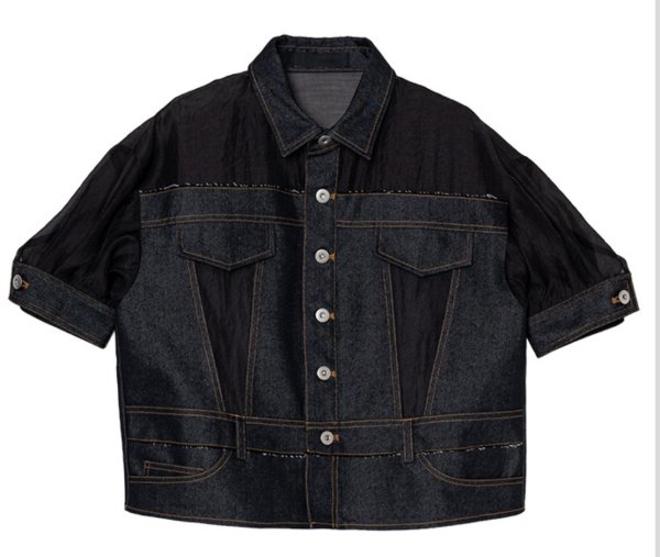 画像3: ●期間限定ご予約5倍ポイント●【3/25LIVEアイテム】デニム×シアードッキングジャケット（予約/5月） (3)