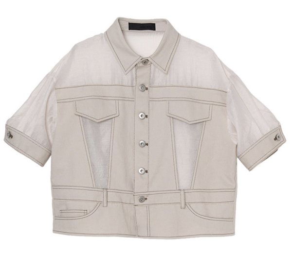 画像1: ●期間限定ご予約5倍ポイント●【3/25LIVEアイテム】デニム×シアードッキングジャケット（予約/5月） (1)