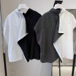 画像5: ●期間限定ご予約5倍ポイント●【3/25LIVEアイテム】アシメデザインバイカラーシャツ（予約/5月） (5)
